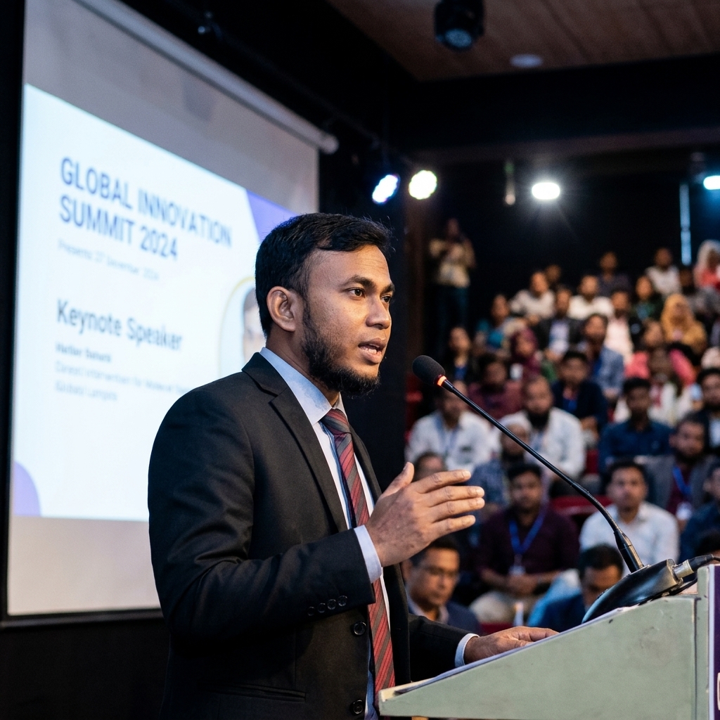 [Full Name] speaking at an event